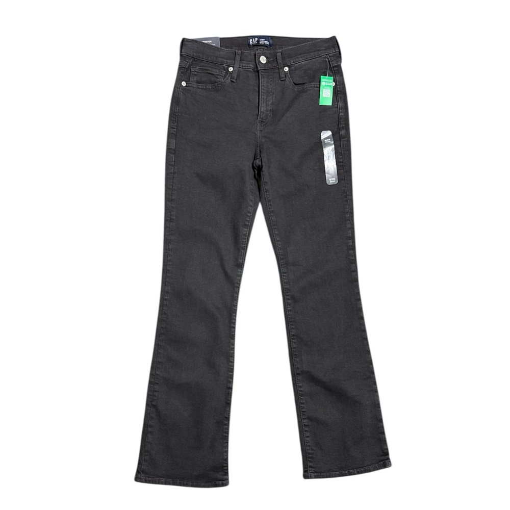GAP Black universal baby boot mid Rise stretch flares out at the calf size 6 S